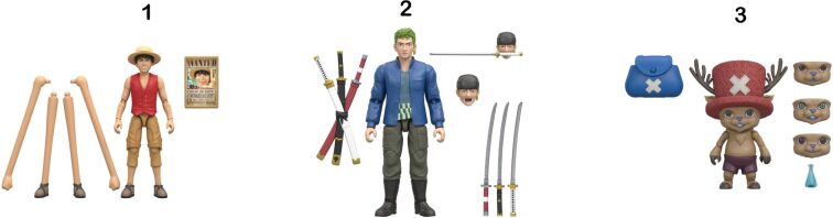 One Piece Φιγούρα Action-3 Σχέδια (NEP03000)