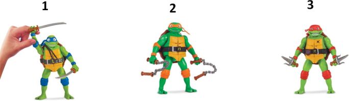 TMNT Movie Deluxe Φιγούρες-3 Σχέδια (TU800000)