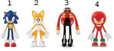 Bend-Ems Sonic Thhe Hedgehog Φιγούρες-4 Σχέδια (BEH00000)