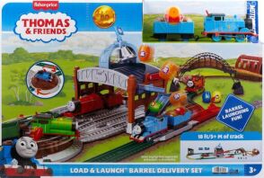 Fisher Price Thomas Σιδηρόδρομος Μεταφορά Βαρελιών Με Μηχανοκίνητο Τρενάκι (JDF26)