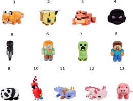 Minecraft Λούτρινο 20cm-13 Σχέδια (HBN39)