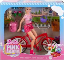 Barbie Με Κουταβάκι Και Ποδήλατο Pink Passport (HWJ00)