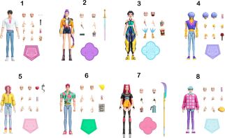 K-Pop Demon Hunters Φιγούρες Με Εκφράσεις & Αξεσουάρ 15cm-8 Σχέδια (JRY29)