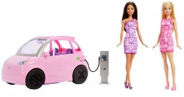 Barbie Σετ 2 Dolls & Ηλεκτρικό Αυτοκίνητο (JLX43)