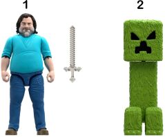 Minecraft Movie Φιγούρες Μεγάλες-2 Σχέδια (JFR65)