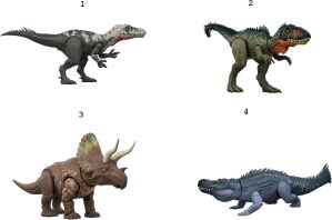 Jurassic World Rebirth Μεγάλοι Δεινόσαυροι-4 Σχέδια (JGB92)