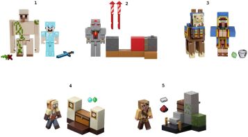 Minecraft Βασική Φιγούρα Με Μηχανισμό Δράσης & Αξεσουάρ-5 Σχέδια (GTT53)