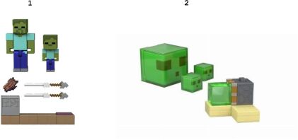 Minecraft Βασική Φιγούρα Με Αξεσουάρ-2 Σχέδια (JKK00)