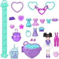 Polly Pocket Polly Κούκλα Με Αξεσουάρ & Μπρελόκ Μεγάλο Pack-3 Σχέδια (JKR51)