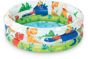 Intex Πισίνα 3-Ring Dino Buddies Baby Pool 61x61x22cm (57106NP)