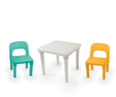 Dolu Σετ Τραπέζι & 2 Καρέκλες-White (2678)