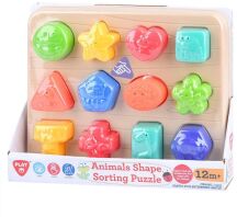 Playgo Παζλ Ταίριαξε Τα Σχήματα Με Τα Ζωάκια (17475)