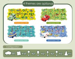 BW Railcar Puzzle Land Series 25Τμχ-4 Σχέδια (1103B)