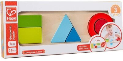 Hape Happy Puzzles Ξύλινο Παζλ Γεωμετρικά Σχήματα (E1615A)
