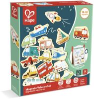 Hape Early Explorer Ξύλινο Magnetic Vehicles Set (E2008A)