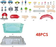 Hape Railway Ξύλινος Σιδηρόδρομος City Bucket Set (E3771A)