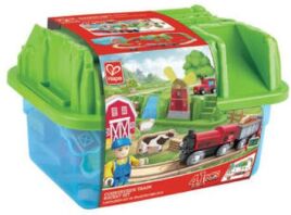 Hape Railway Ξύλινος Σιδηρόδρομος Countryside Bucket Set (E3772A)