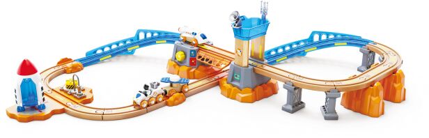 Hape Railway Ξύλινος Σιδηρόδρομος Αποστολή Στο Διάστημα (E3798)