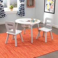 KidKraft Ξύλινο Σετ Τραπέζι Και 2 Καρέκλες White-Gray (26166)