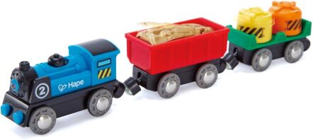 Hape Railway Ξύλινο Rolling Stock Τρενάκι Set (E3720A)