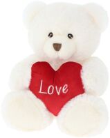 Keel Eco Λούτρινο Αρκούδα Harry With Heart Cream 30cm (SV3479)