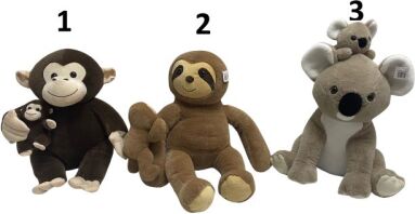 QF Λούτρινο Ζωάκια Με Μωρά 35cm-3 Σχέδια (UT20-A134-35CM)