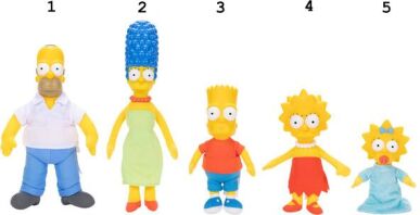 Jakks Pacific The Simpsons Λούτρινο Basic W.1-5 Σχέδια (175454-PQ)