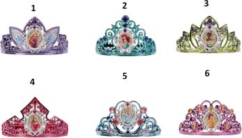 Jakks Pacific Disney Princess Tiara-6 Σχέδια (230684)