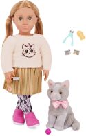 Our Generation Κούκλα Melena With Pet Kitten Mittens (BD31479Z)