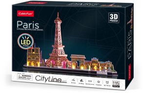 CubicFun Παζλ 3D LED-City Line Paris 115Τμχ (L525h)