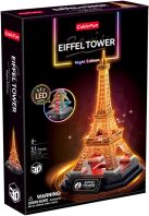 CubicFun Παζλ 3D LED-Eiffel Tower Night Edition 51Τμχ (L534h)