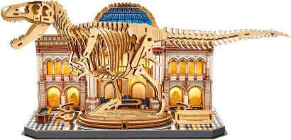 CubicFun Παζλ 3D LED Ξύλινο Natural Museum-T-Rex 262Τμχ (L546h)