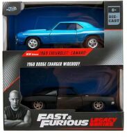 Jada Fast & Furious Legacy Όχημα  Chevrolet Camaro & Dodge 1968 1:32 2Τμχ (253202013)