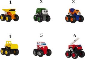 Basic Fun Tonka Οχήματα Metal Movers Monsters W1-6 Σχέδια (06150)