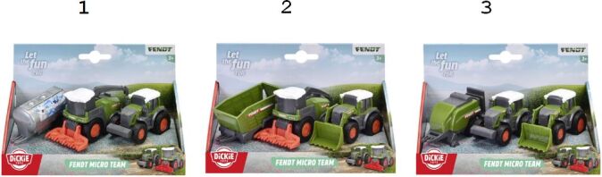 Dickie Freewheel Fendt Team Σετ Οχήματα 9cm-3 Σχέδια (203732001)