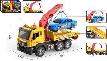 BW F/P Φορτηγό Με Γερανό & F/W Όχημα 1:10 (WY1119A)