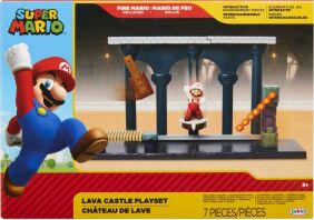 Jakks Pacific Nintendo Φιγούρα 2.5" Super Mario Lava Castle Playset (400174)