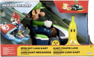 Jakks Pacific Nintendo Φιγούρα 2.5" Super Mario Spin Out Luigikart (408754)