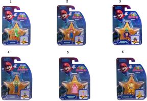 Jakks Pacific Super Mario Galaxy Movie Φιγούρες 1.5'' & Αξεσουάρ W.1-6 Σχέδια (432234)