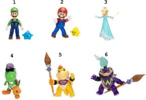 Jakks Pacific Super Mario Galaxy Movie Φιγούρες 5'' W.1-6 Σχέδια (432294)
