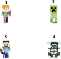 Jada Minecraft Φιγούρες 2.5''-4 Σχέδια (253260003)