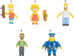 Jakks Pacific The Simpsons Φιγούρα 2.5'' W.1-5 Σχέδια (175274-8)