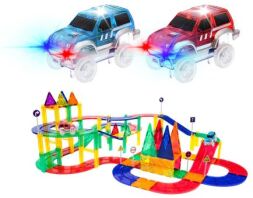 Picasso Tiles Magnetic Building Racing Track Set 80Τμχ (PTR80)
