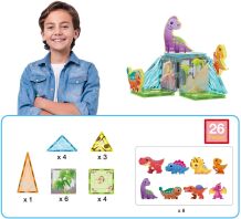 Picasso Tiles Dinosaur Set With 8 Figures 26Τμχ. (PTQ23)