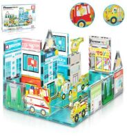Picasso Tiles Metro City Set With 8 Vehicles 50Τμχ (PTQ14)