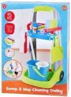 Playgo Τρόλεϋ Καθαρισμού Με Αξεσουάρ 15Τμχ (3472)