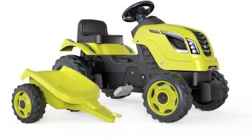 Smoby Τρακτέρ Farmer XL Green Με Ρυμουλκά (710130)