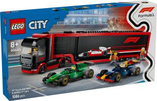 LEGO City F1 Truck With RB20 & AMR24 F1 Cars (60445)