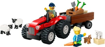 LEGO City Red Farm Tractor With Trailer & Sheep (60461)