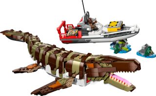 LEGO Jurassic World Brick-Built Mosasaurus Boat Mission (76974)